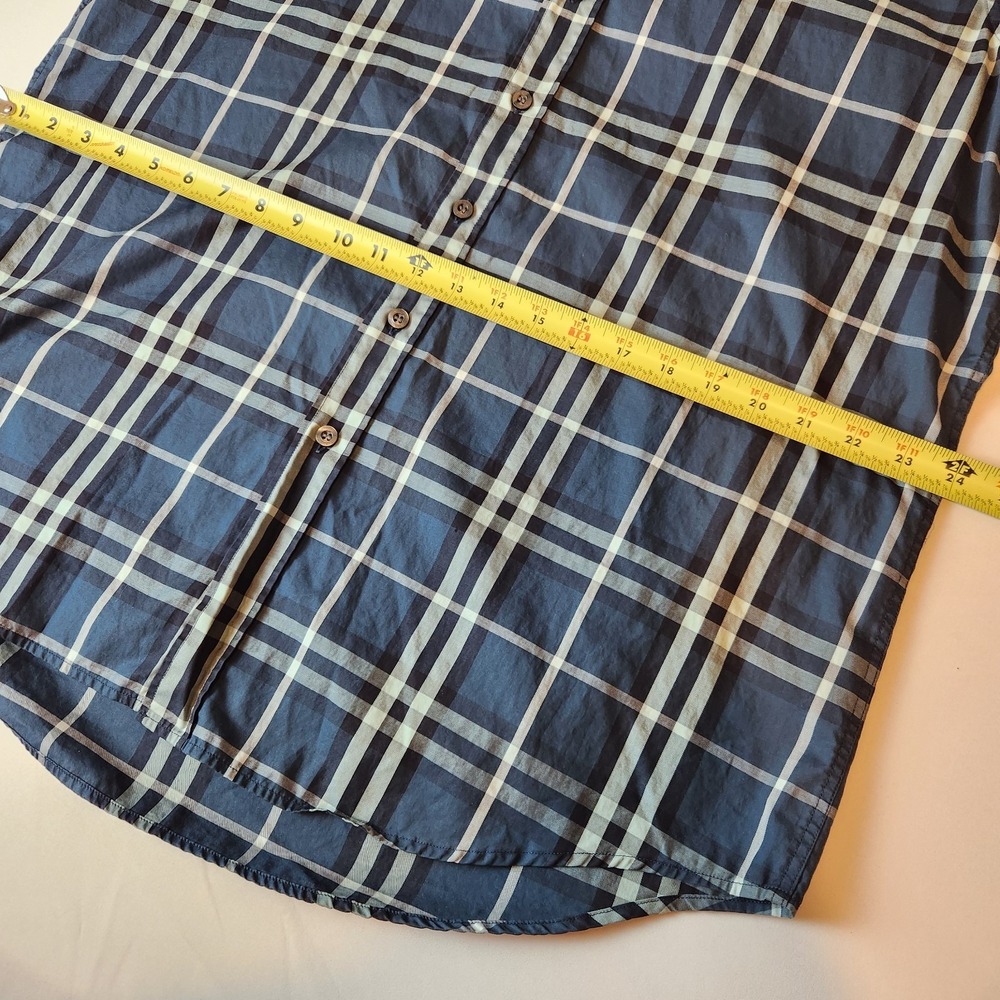 Burberry Brit Jack Sport Shirt Men's XL Blue Nova Check Plaid Button-Down Shirt - Picture 12 of 14